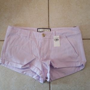 Abercrombie and Fitch light lavender shorts